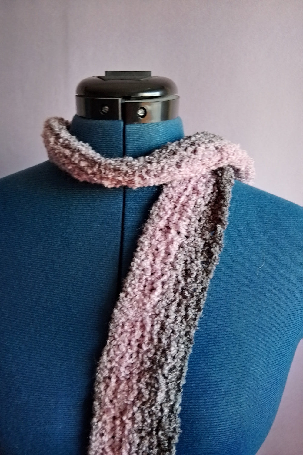 Skinny Schal in Rosa und Grau