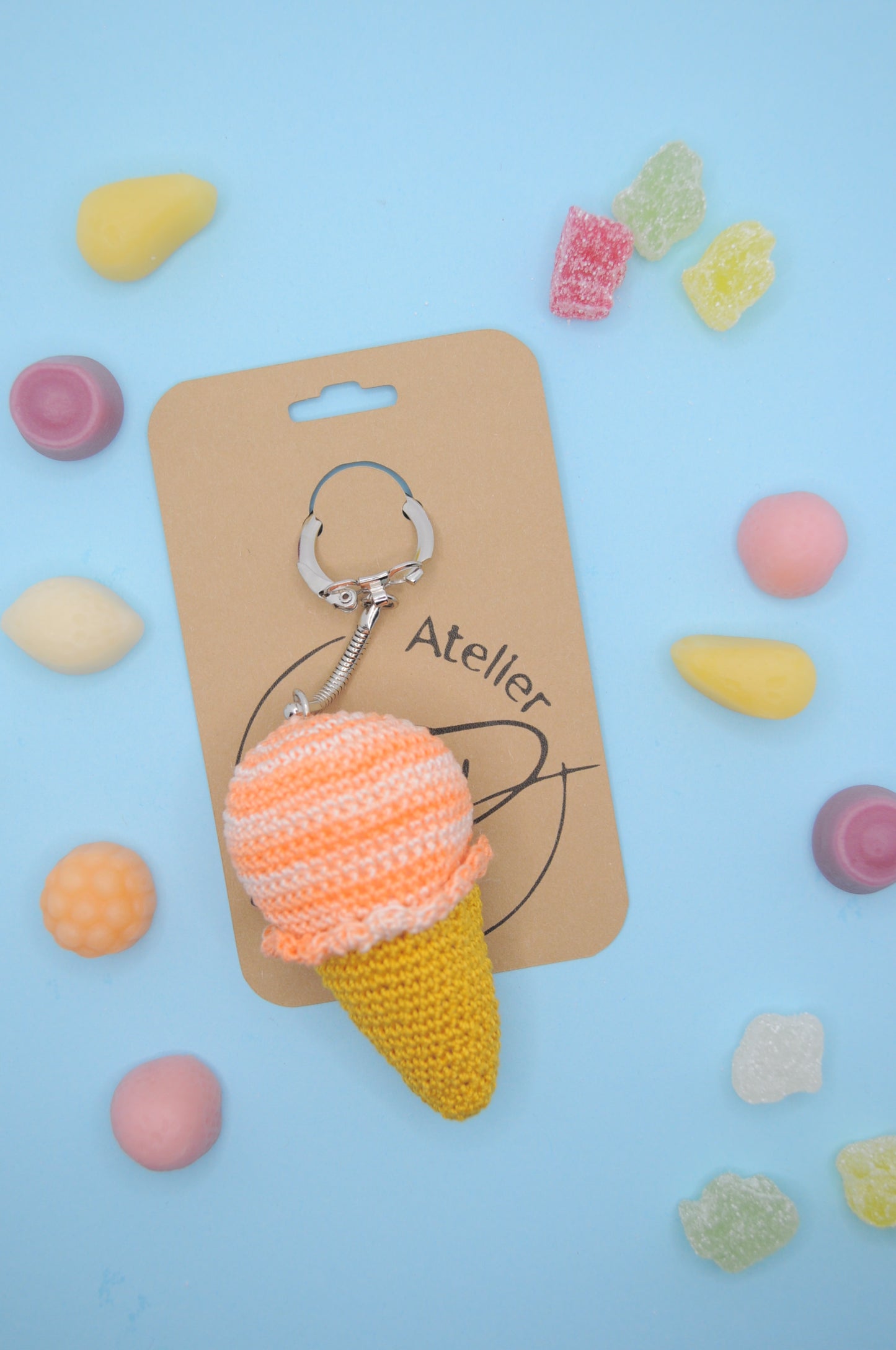 Schlüsselanhänger / Handtaschenhänger Eiskrem