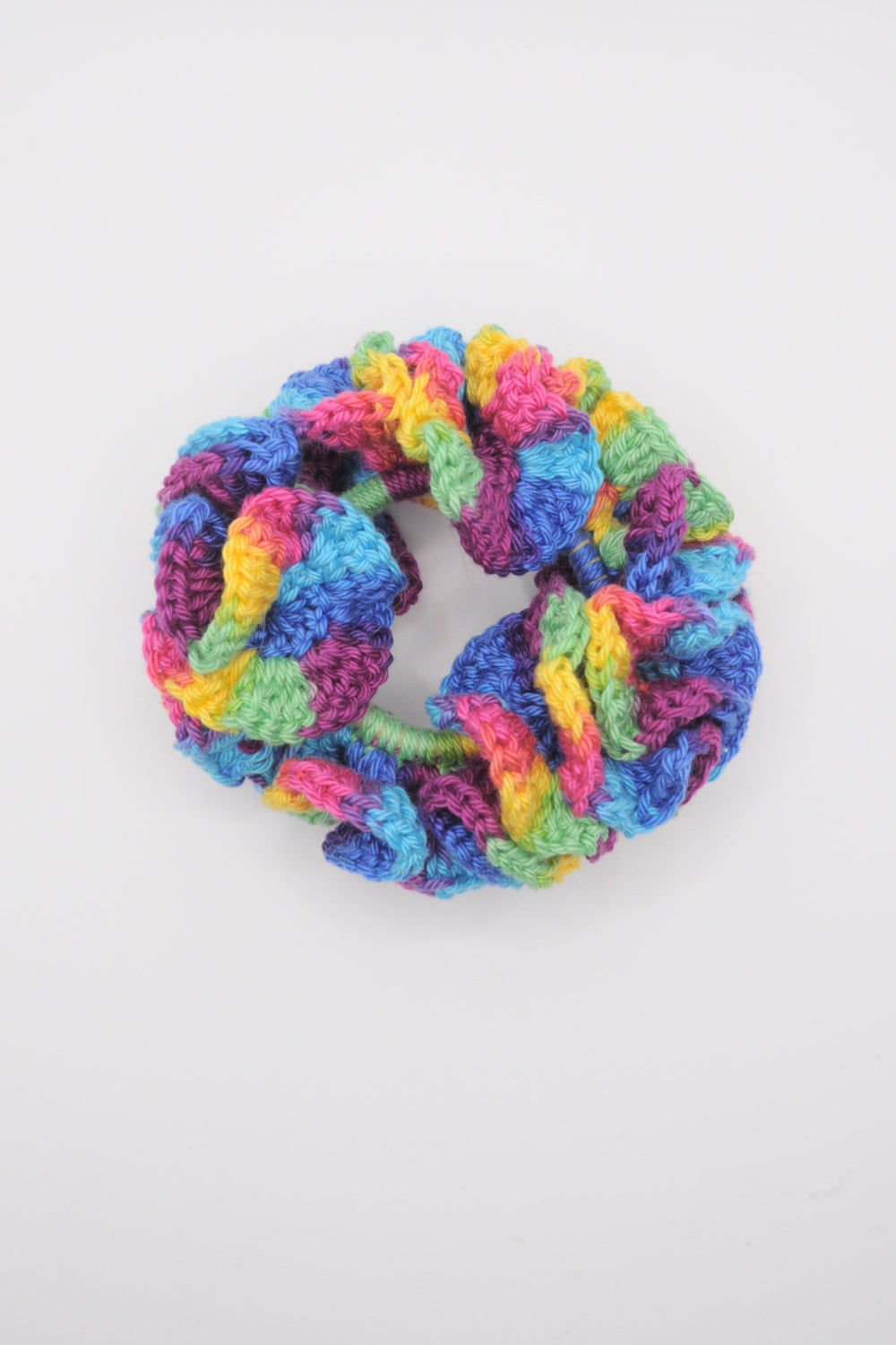 Gehäkeltes buntes Scrunchie