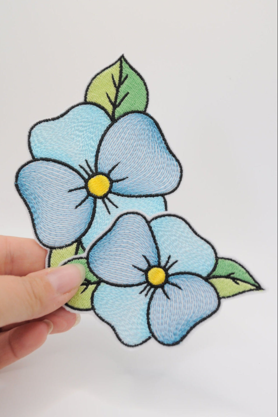 Flicken in Form eine Blume, Türkis in 2 Größen