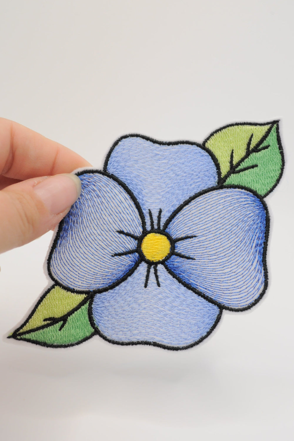 Flicken in Form eine Blume, groß, Blau