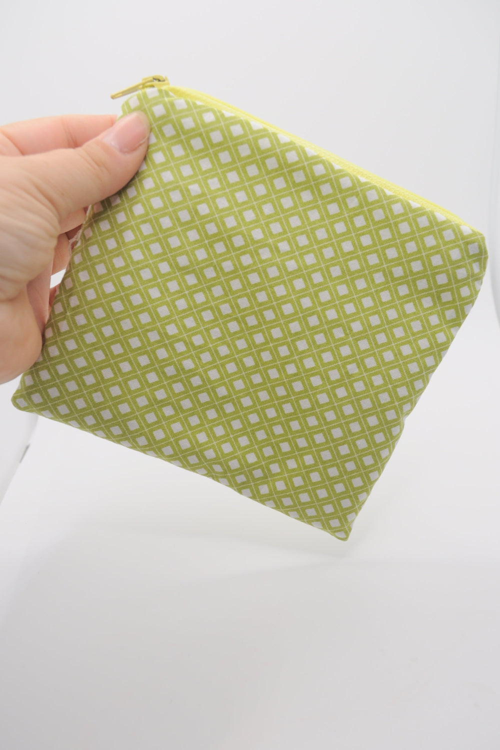Kleine Kosmetiktasche aus Baumwolle mit Reißverschluss