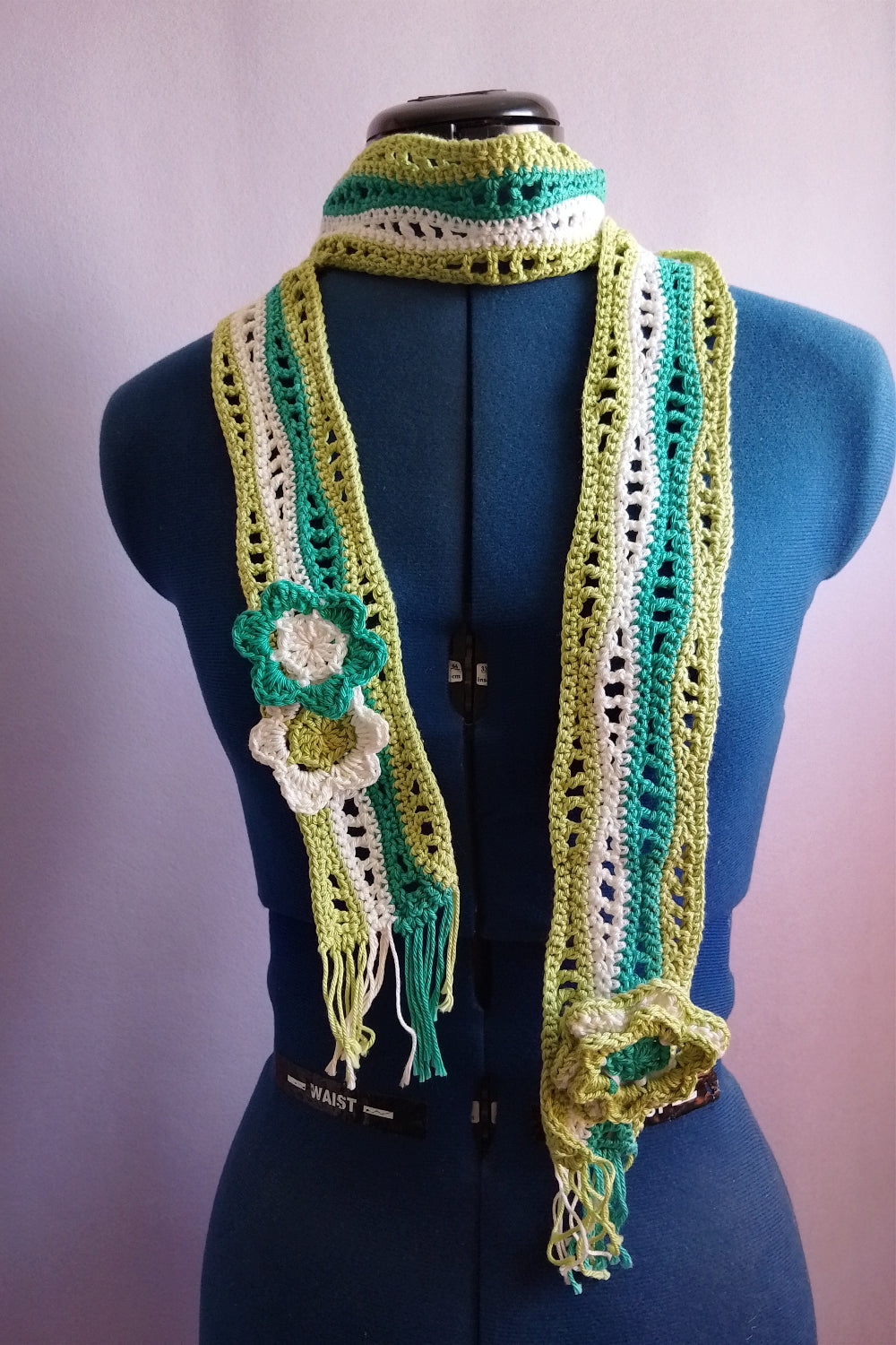 Sommerschal - Grüne Welle