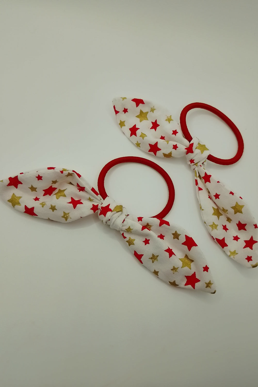 Scrunchies - Sterne in rot und gold