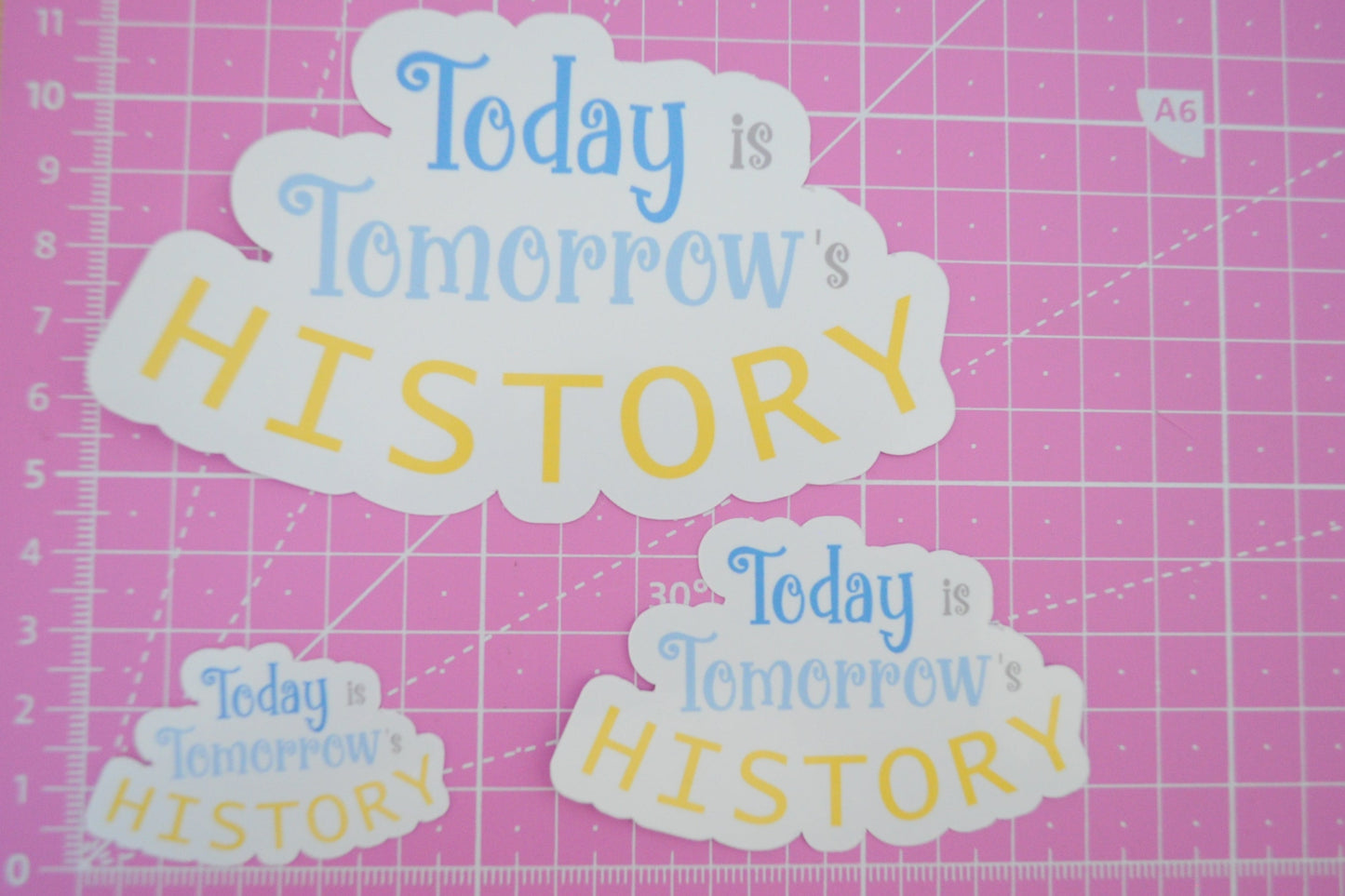 Sticker - Spruch "Today is Tomorrow's History"
