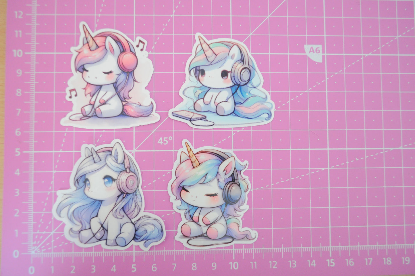 Stickers - Musik Einhorn