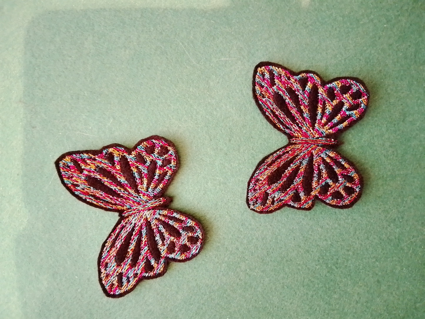 Patch - Schmetterling Glitzer Regenbogen