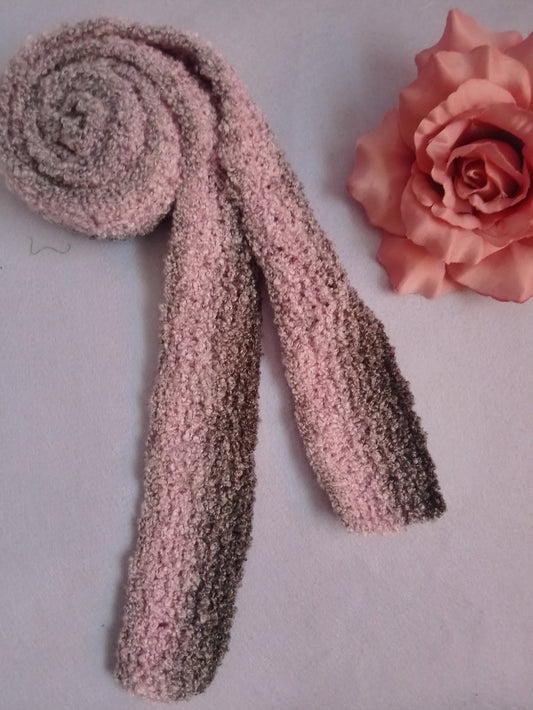 Skinny Schal in Rosa und Grau