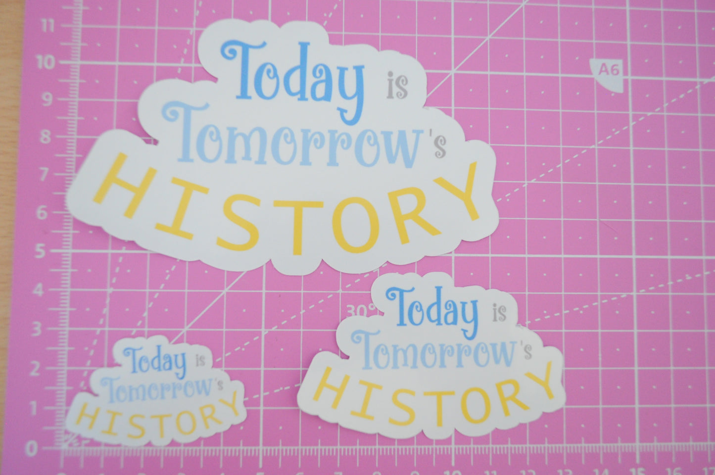 Sticker - Spruch "Today is Tomorrow's History"