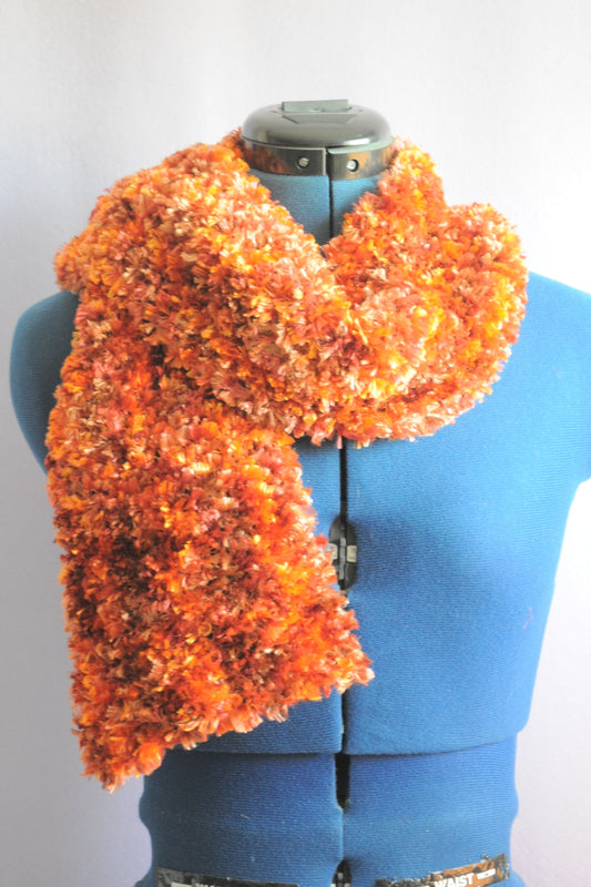 Faux-Fur Schal - Herbstlaub