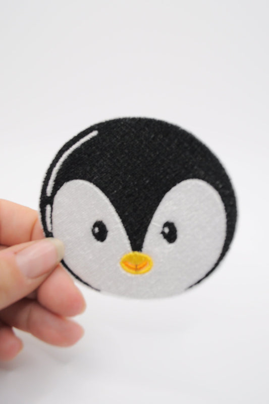 Flicken zum aufnähen oder bügeln, niedlicher pinguin kopf