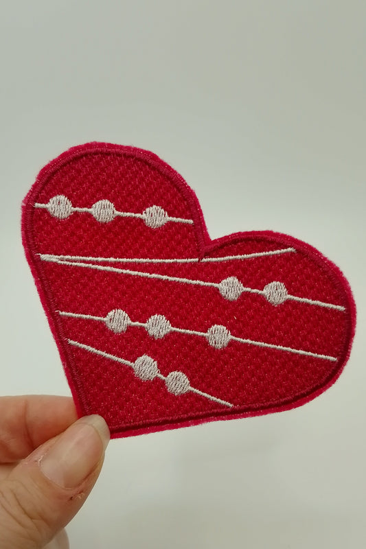 Patch - Herz groß - Fuschia