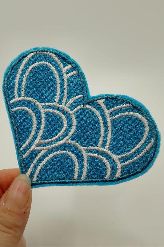 Patch - Herz groß - Türkis