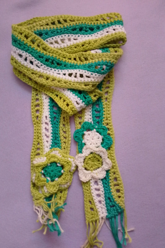 Sommerschal - Grüne Welle