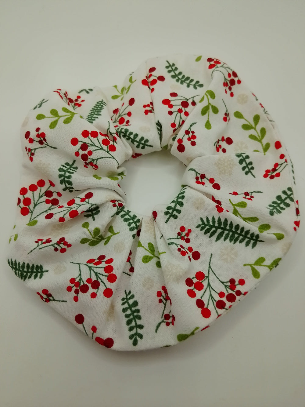 Scrunchies - Winterbeere in rot und grün