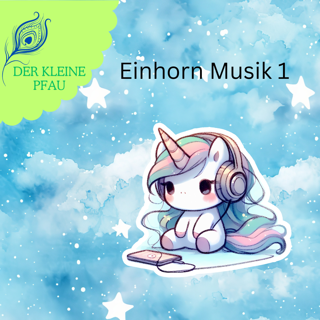 Stickers - Musik Einhorn