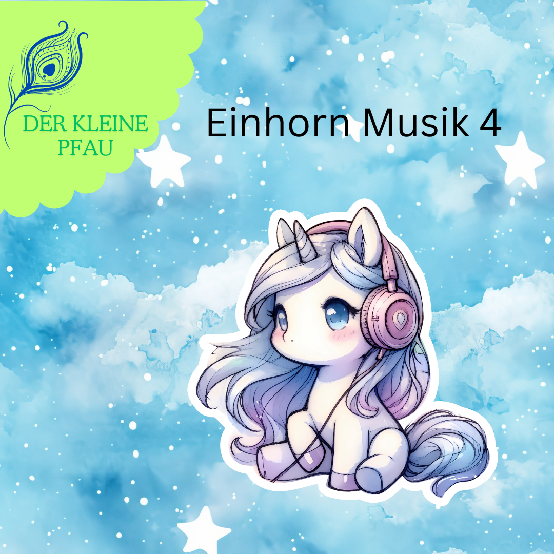 Stickers - Musik Einhorn