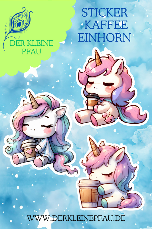 Stickers - Kaffee Einhorn