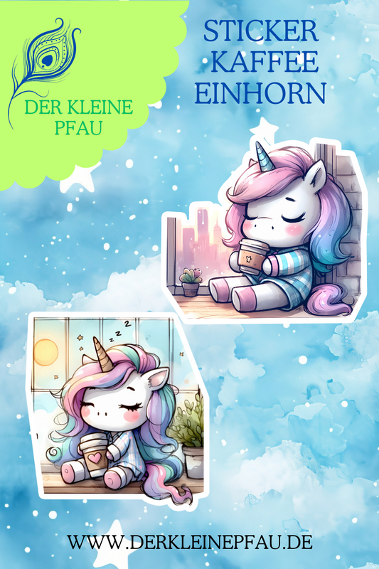 Stickers - Kaffee Genuss Einhorn