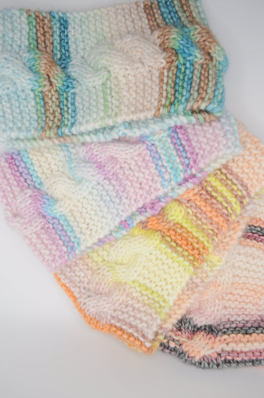 Gestricktes Haarband 'Torsade' - Multicolor