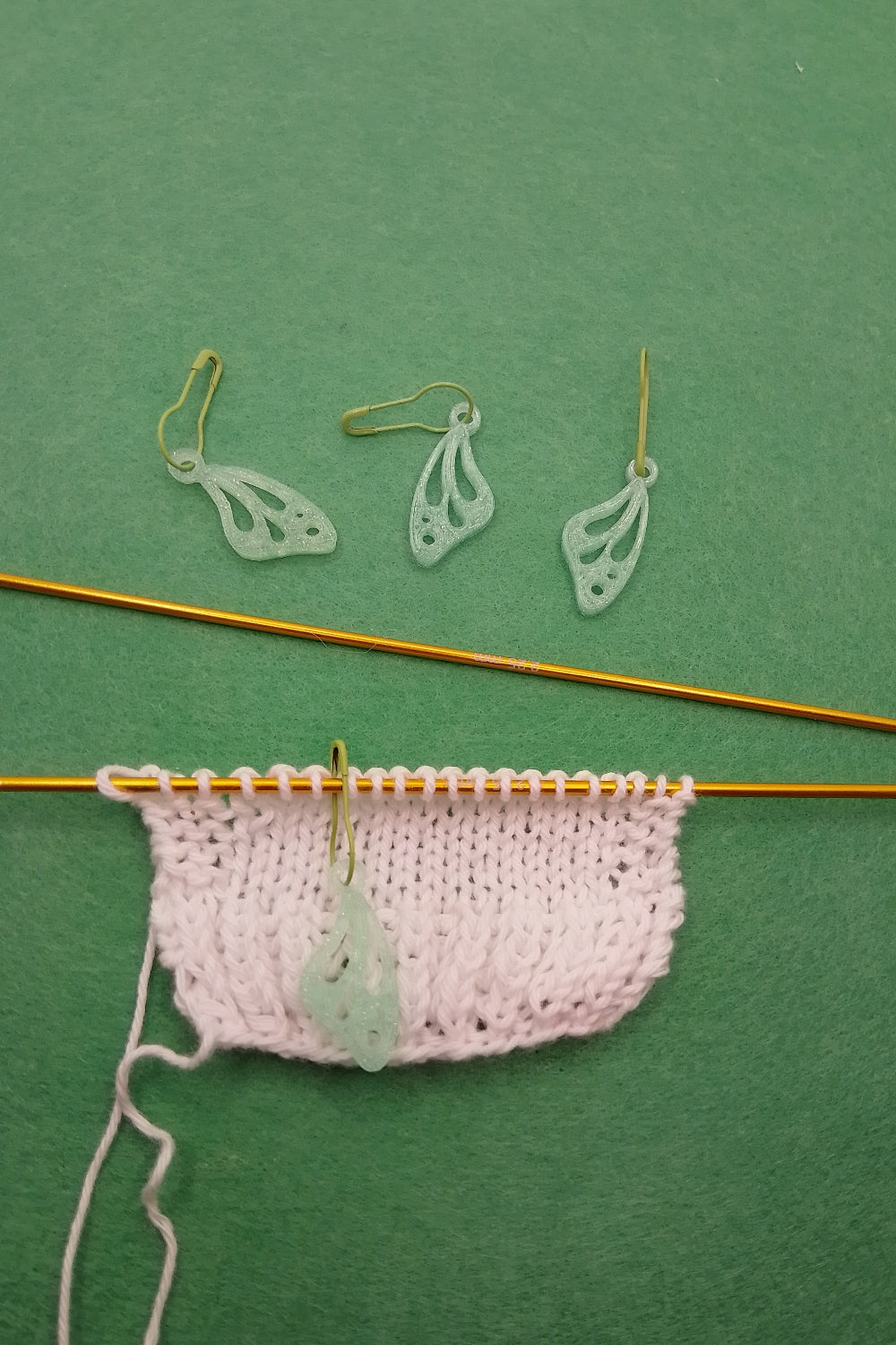 Schmetterling "Limette" - Maschenmarkierer