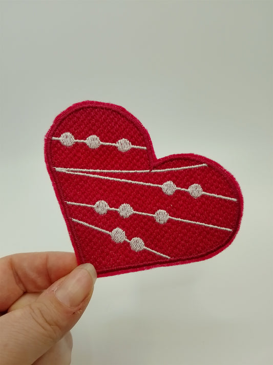 Patch - Herz groß - Fuschia